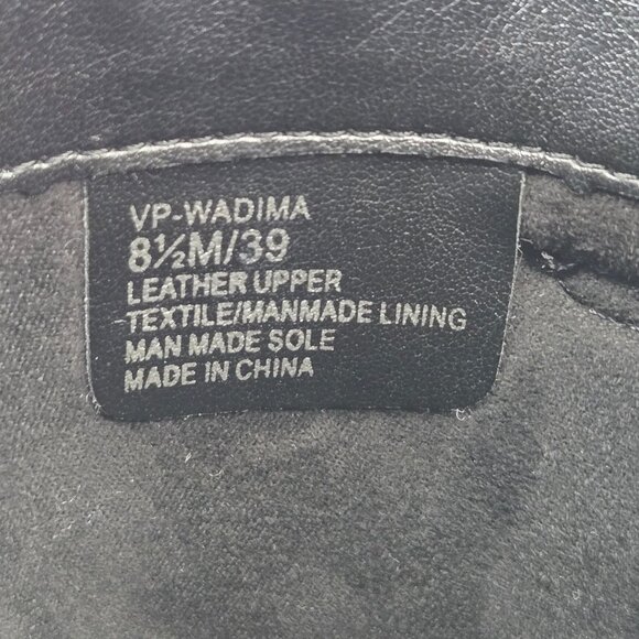 Vince Camuto Harness Moto Boots 8.5 Black Quilted Leather Western Biker Booties - Picture 8 of 13